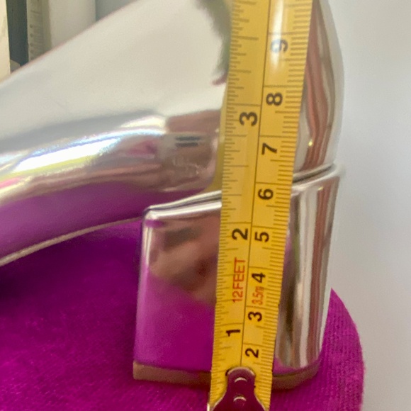 Aerosoles Alae Silver Mirror blicky heel pump NEW - Picture 6 of 13